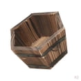 thumbnail image 1 of koolsoo 2Pcs Rustic Wood Bucket Barrel Flower Pot Garden Patio Planters for Outdoor, 1 of 5