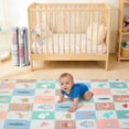 thumbnail image 2 of JoyStone 70 x 55 Inch Foldable Baby Play Mat with Fold-Up Sides & Storage Bag, Foam Tummy Time Mat, Infant Floor Playpen Mat for Indoor & Outdoor Use, 2 of 12