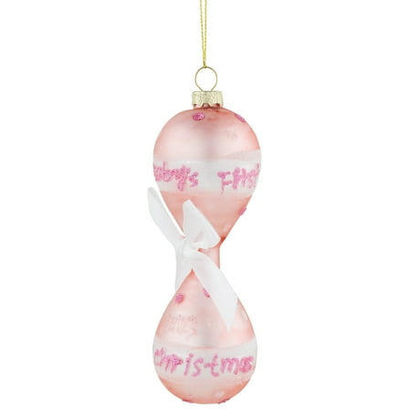 Northlight Baby Girl's First Christmas 2023 Glass Ornament - 5"