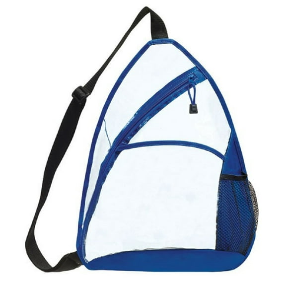Yens Transparent Sling Backpack CBP-876 (Clear/Royal Blue)