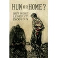 thumbnail image 2 of Unknown 23x32 Black Ornate Wood Framed with Double Matting Museum Art Print Titled - WWI: Hun or Home?, 2 of 4