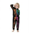 thumbnail image 5 of SDNall Halloween Family Jumpsuit Boys Girls Halloween Fashion Skeleton Print Plush Long Sleeved Jumpsuit Family Parent-Child Wear Kid, 5 of 8