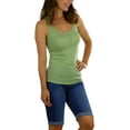 thumbnail image 4 of ToBeInStyle Womens Essential Ribbed Racerback Versatile Layering Cotton Blend Tank Top, 4 of 4