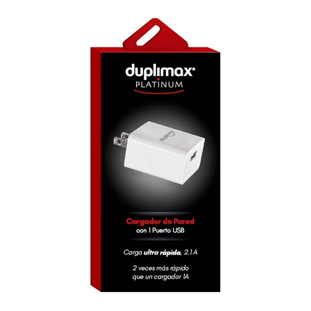 Cargador de Pared DupliMax Platinum Carga Ultra Rápida Blanco