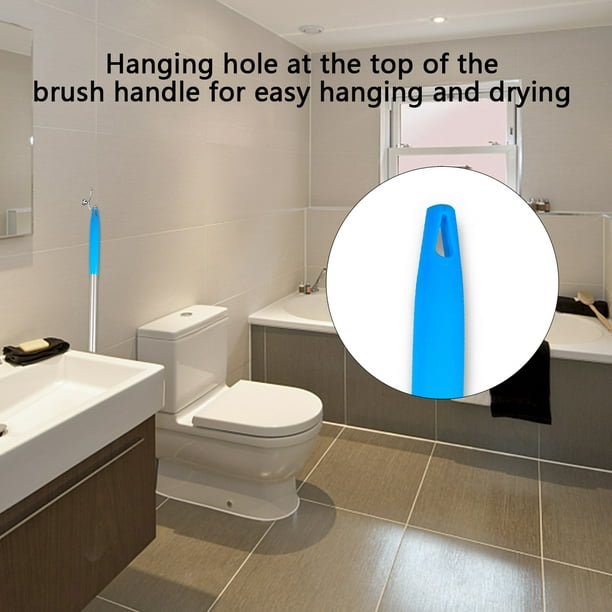 Brosse de douche avec manche, brosse de nettoyage rotative à 180° Salle de  bain avec