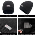 thumbnail image 3 of ACCEHUT 3M Thinsulate Waterproof Beanie Hat - Winter Knit Cap, Grey, 1-Pack (Adult), 3 of 5