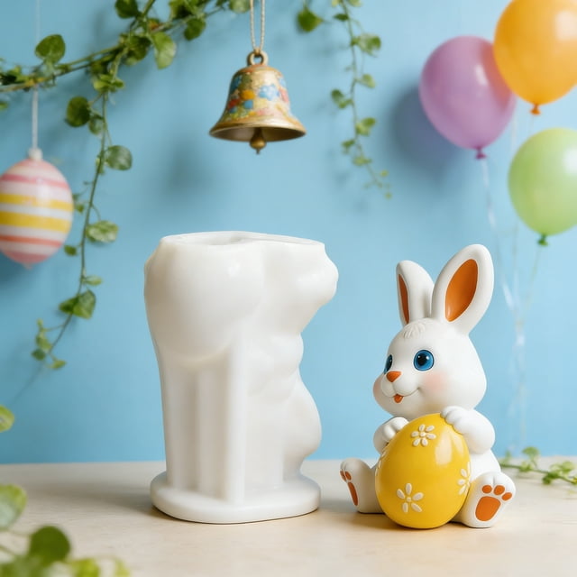 Easter Cartoon Little Rabbit Easter Egg Decorative Item Silicone DIY Chocolate Cake Baking