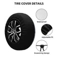 thumbnail image 2 of Sikiie blue Scarf Bear PVC Leather Spare Tire Wheel Cover Spare Tire Cover, for Car Truck SUV Camper Trailer Universal Fit(14-17in)-14 inch, 2 of 6
