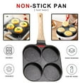 thumbnail image 2 of 4 Hole Omelet Pan Burger Egg Pancake Maker Bakelite 2024A Frying Pan F4F3, 2 of 8