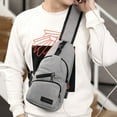 thumbnail image 4 of Sac de Poitrine en Tissu avec Port USB, Tissu Léger et Durable, 6 Poches, Sangle Réglable, pour Randonnée/camping/extérieur, Sans Batterie Externe Incluse, 4 of 6