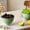 Green-GN, variant on MMJ Double Layer Bowl Shaped PET Fruit Colander 5.31x5.31x3.54in Household Vegetable Washing Draining Storage Basket