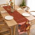 thumbnail image 3 of Table Runner 72 Inches Long for Kitchen Dining, Western Boho Dresser Scarf Farmhouse, Dining Table Decorations for Wedding/Parties, Vintage Abstract Horse Cactus Plant Orange 16 x 72 In, 3 of 8