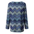 thumbnail image 5 of Long Sleeve Shirts for Women Dressy Casual Crew Neck Hem Flowy Tops Color Block Geometry Printed Oversized Loose Tunic Shirts Graphic Tees for Spring Fall #B06-Orange S, 5 of 5