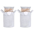 thumbnail image 1 of Miangastore 2pcs Iron Flower Bucket Country Style Flower Planter Flower Holder Plant Bucket, 1 of 8
