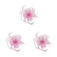thumbnail image 3 of pitrice 1/2/3/5 Maille Fascinator Femmes Coiffe Prom Maquillage Nuptiale Scène Réglable Performance Photo Coiffe Fille Bande de Cheveux Rose 3PCS, 3 of 6