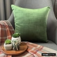 thumbnail image 3 of Emerald Green 24"x24" (60x60 cm) Throw Pillow Cases, Velvet Double Side, Top Zipper Leather Puller Throw Pillows For Sofa, Solid Color Pattern Modern Style - Velvet Emerald Jules, 3 of 10