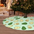 thumbnail image 6 of Lsque Avocado Print Christmas Tree Skirt, Tree Skirt with Ties or Velcro, Perfect for Holiday Decorations, Halloween, and New Year-48", 6 of 7