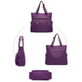 thumbnail image 6 of Womens Tote Bag Waterproof Nylon Multi Pocket Shoulder Bags Laptop Work Bag Purse Lightweight Handbag, 6 of 8