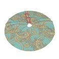 thumbnail image 6 of Christmas Tree Skirt, Orange Green White Paisley Soft Plush Christmas Tree Decorations Indoor, Tree Skirts Mat for New Year Halloween Holiday Christmas Party Decor 30", 6 of 6