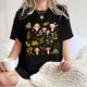 thumbnail image 5 of Camisetas de Manga Corta para las Mujeres Impresión Floral Cuello Redondo Gota Hombro Manga Superior Moda Casual Verano Camisetas de Manga Corta para las Mujeres, 5 of 7