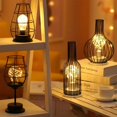 thumbnail image 4 of Bainuojia Decorative Table Lamp, Retro Table Lamp, Cage Style, Night Light, Retro, Battery Operated, Desk Lamp for Bedroom [Energy Class A] [Energy Class A] [Energy Class A], 4 of 5