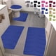 thumbnail image 1 of Juego de alfombrillas de baño de espuma antideslizantes para un confort suave y universal. Absorben el agua, son lavables a máquina y de secado rápido, protegen el suelo (negro)., 1 of 9
