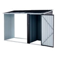 thumbnail image 2 of Firewood Storage Shed, Outdoor Firewood Rack, Outdoor Storage Shed with Log Holder, Firewood Shelter for Patio, Anthracite Galvanized Steel, 2 of 9