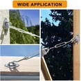 thumbnail image 2 of Shade Sail Hardware Kit for Triangle Rectangle, 304 Stainless Steel Sun Shade Hardware for Garden Outdoors, 80 Pcs, Silver B, 2 of 5