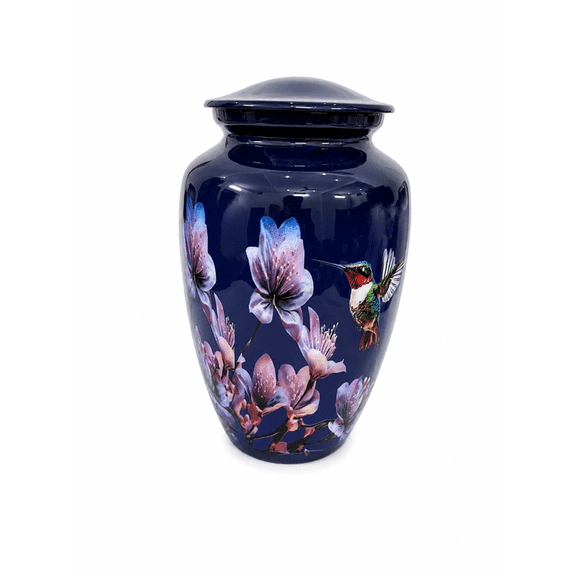 Premium Decor Cremation Urn for Human Ashes Adult Male Female – Large 200 lb Capacity Hummingbird Funeral Urn