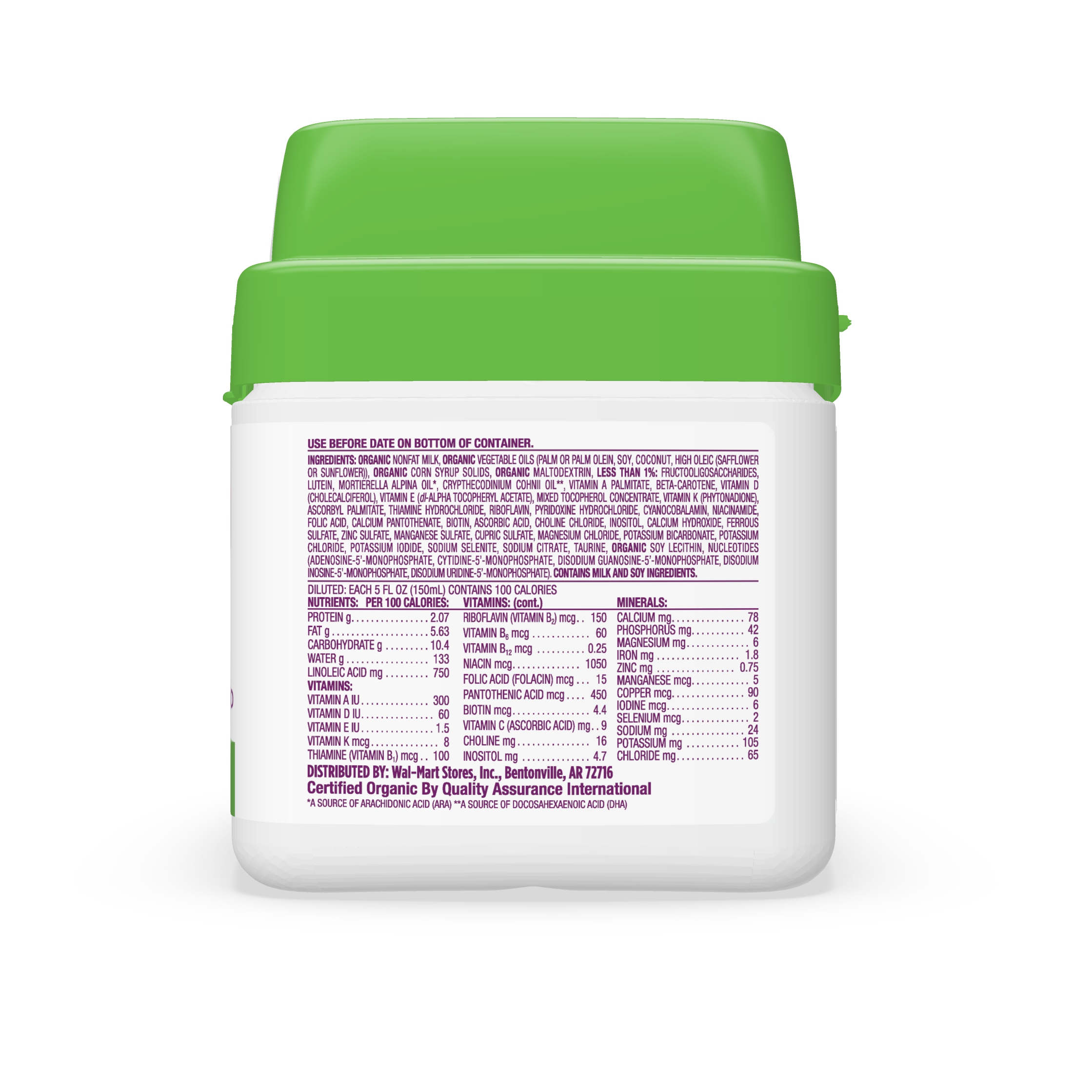 Parent's Choice Organic GMO and Gluten-Free Powder Baby Formula, 23.2 oz Tub - image 5 of 12