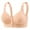 Orange, variant on yievot Women's Front Closure Full Coverage Bras Comfort Wireless Front Close Bra for Seniors Push up Bras with Back Support Sleeping Everyday Bras
