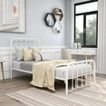 thumbnail image 2 of AUFANK Vintage Twin XL Platform Metal Bed Frame, Heavy Duty, White, 2 of 6