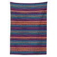 thumbnail image 3 of Ambesonne Striped Tablecloth Rectangular Table Cover, Retro Aztec Art, 52"x70", Teal Plum and Orange, 3 of 4