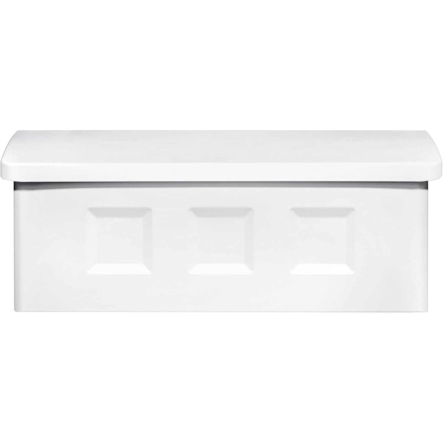 Architectural Mailboxes Wayland Galvanized Steel Wall Mount Mailbox, 2689W-10, White, Small Capacity