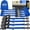 Blue, variant on AUGO Ratchet Straps Heavy Duty 4 Pack -15 FT - 2200 LB Break Strength – Ratchet Tie Down Straps with Safety Lock S Hooks - Cargo Straps for Moving, Appliances, Motorcycle – Soft Loop Tie Down Straps