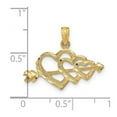 thumbnail image 2 of 14k Gold 3 Love Hearts With Arrow Pendant Necklace D C 16.2x23mm Wide Pendant for Women - .8 Grams, 2 of 2