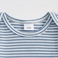 thumbnail image 4 of Xudanell Preemie Clothes Boys Short Sleeve Jumpsuit Stretch Waist Shorts Set Baby Boy Summer Outfit Casual Blue 0-3 Months, 4 of 8