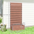 thumbnail image 3 of Outsunny Raised Garden Bed with Trellis, Standing Planter Box, Light Brown, 3 of 10