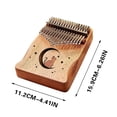thumbnail image 3 of Thumb Piano, Portable 17 Keys Finger Piano with Tune Hammer and Study Instruction,Musical Instruments Birthday Gift for Kid Adult Beginners Professional(Brown), 3 of 8