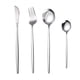 thumbnail image 1 of XmhyTop Juego de cubiertos, 16 piezas de cuchillos, cucharas y tenedores de acero inoxidable para el hogar, la cocina y el restaurante, pulido espejo, apto para lavavajillas (plateado), 1 of 5