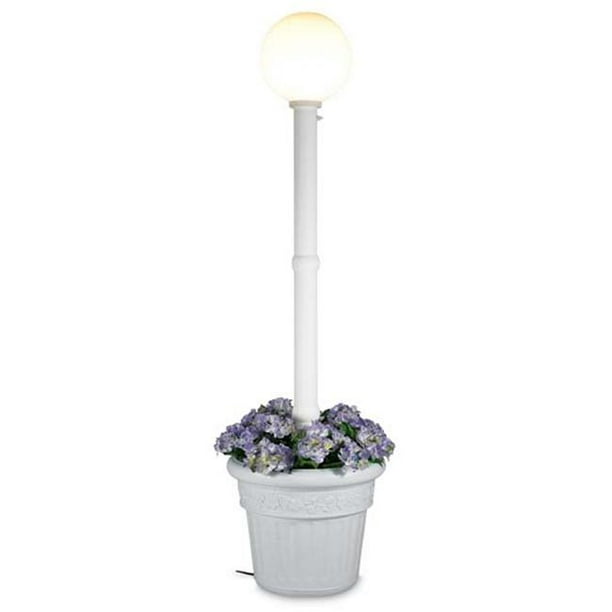 Patio Living 68100 Noir Lampe de Jardinière à Globe Unique Blanc