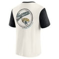 thumbnail image 3 of Men's Darius Rucker Collection by Fanatics Cream Jacksonville Jaguars Henley Colorblock Slub Pocket T-Shirt, 3 of 6