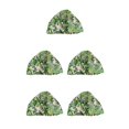 thumbnail image 3 of Bewildely Gorros de ducha para el cabello Estampado de flores Banda elástica impermeable Dobladillo de lazo Gorro de baño Sombrero rizado Type2 NO2, 3 of 6