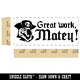 thumbnail image 2 of Great Work Matey Pirate Parrot Teacher Student School Self-Inking Rubber Stamp Ink Stamper - Red Ink - Small 1-1/2 Inch, 2 of 7