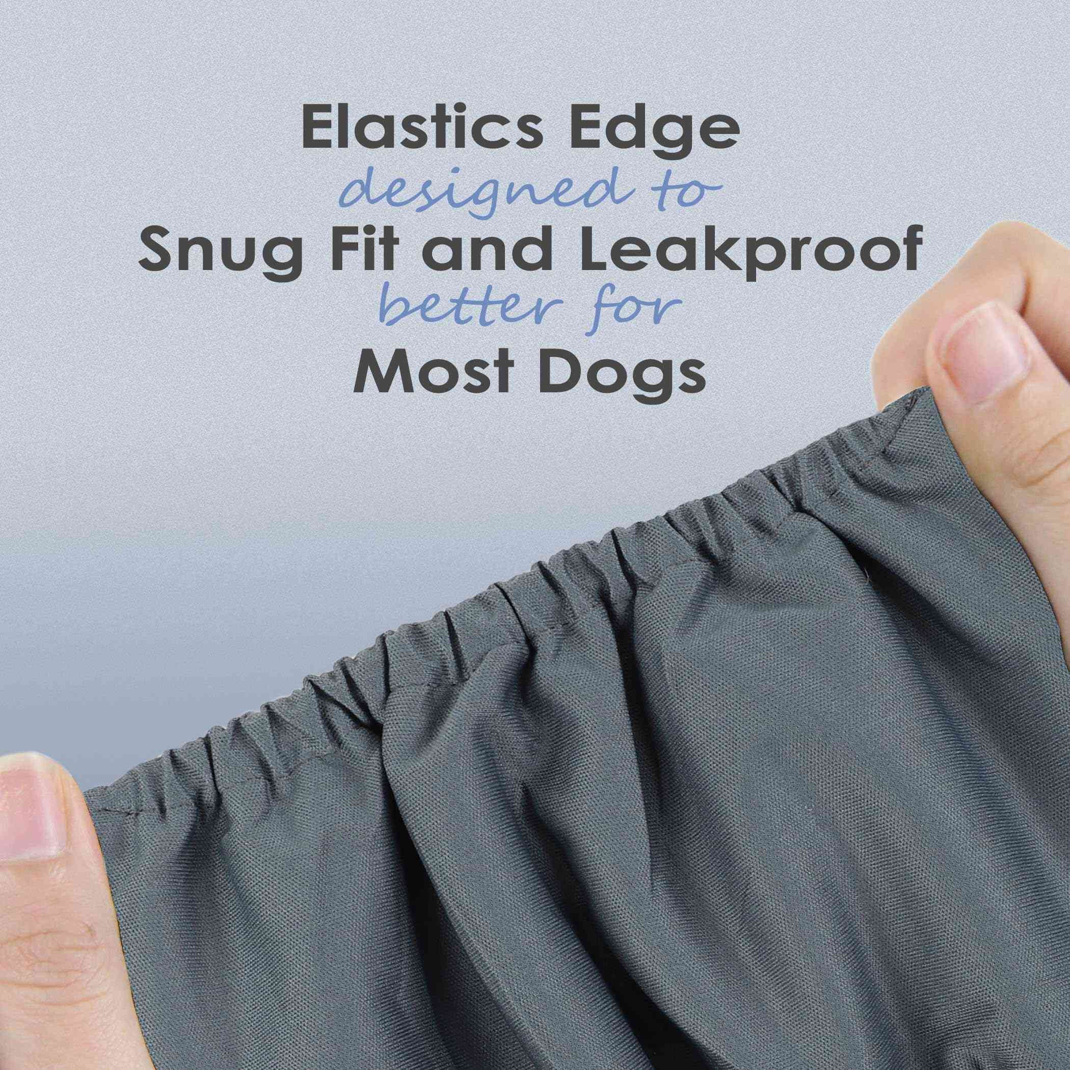 Wegreeco Pack of 4 Reusable Male Dog Belly Band, Washable Premium Male Dog Diapers, Super-Absorbent Dog Wraps(Green, Brown, Black, Grey, Medium)