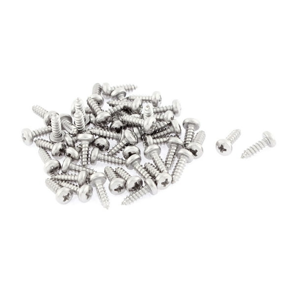 Uxcell 2.9mmx9.5mm Stainless Steel Round Head Sheet Self Tapping Screws (50-pack)
