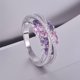 thumbnail image 5 of Anillo HUOGUO, mariposa, diamante, aleación moderna en forma de corazón, 5 of 5