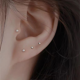 thumbnail image 2 of Pendientes de plata de ley S999 con circonitas, diseño de nicho de verano para mujer, pendientes de plata pura de alta calidad con perforación en la oreja, 2 of 5