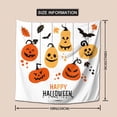 thumbnail image 5 of YFYANG Halloween Spooky Pumpkin Graffiti Tapestry, Bedroom Dormitory Living Room Decoration Tapestrys Wall Hanging , 59 x 59 in, 5 of 9