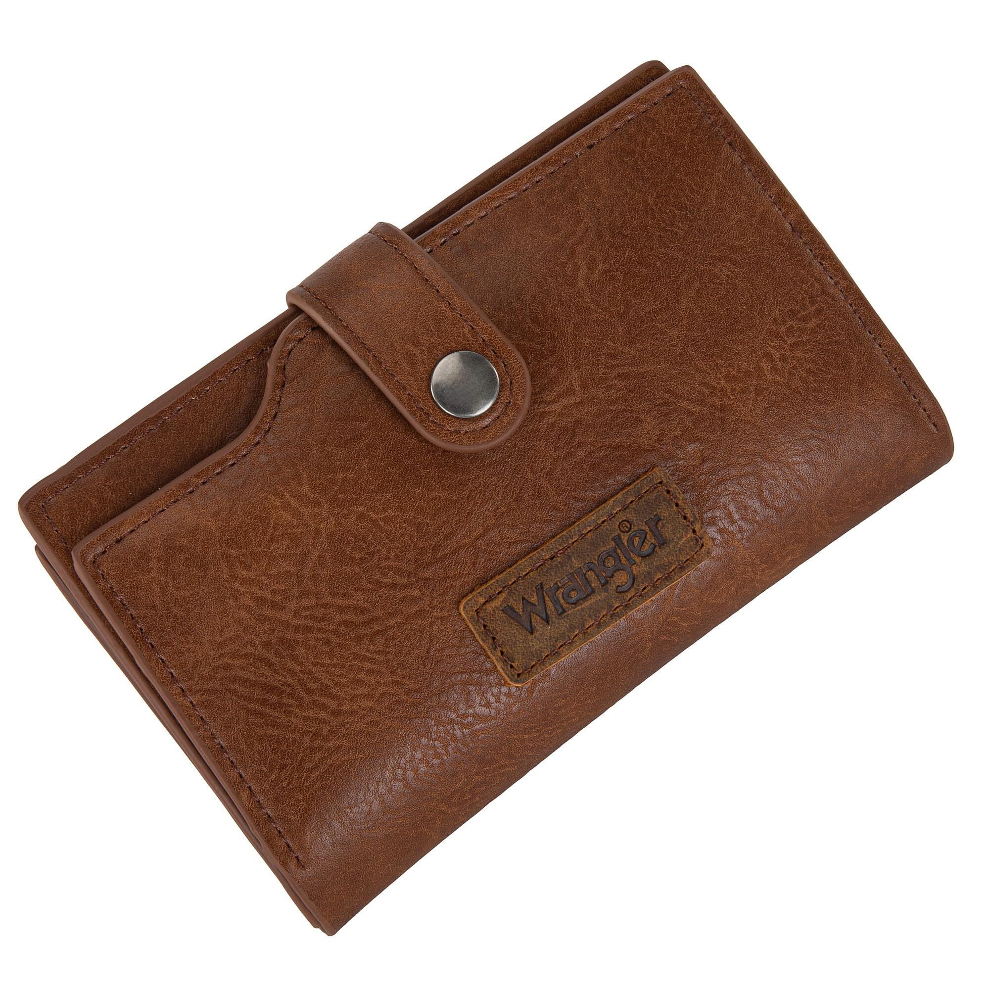 Montana West Wrangler Slim Bifold Wallet, Brown photo 2